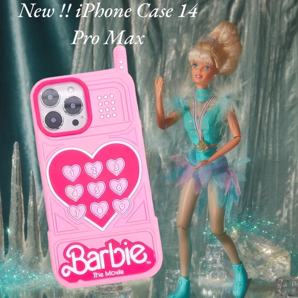 Barbie iPhone 14 Pro Max Bright Pink Durable Protective Case. NWT - Picture 6 of 14